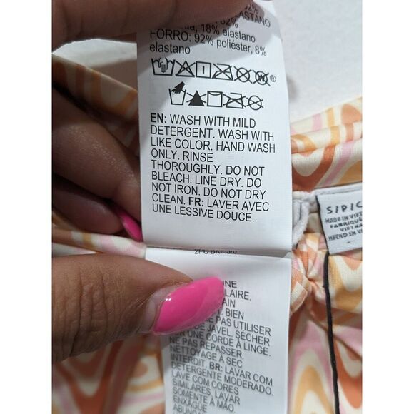 New! Quiksilver Classic Hi Waist Tie Front Recycled Bikini Bottom, S - Picture 10 of 15